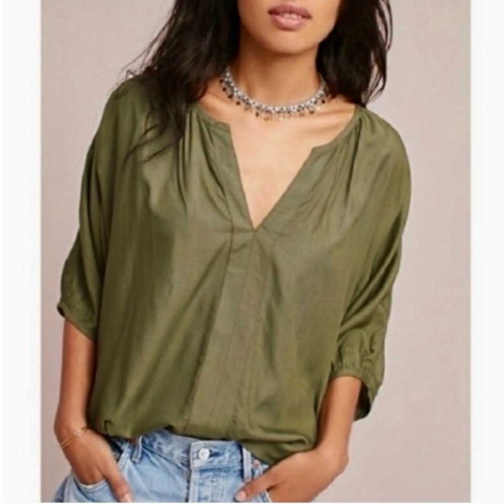 Anthropologie 3/4 sleeve Top
